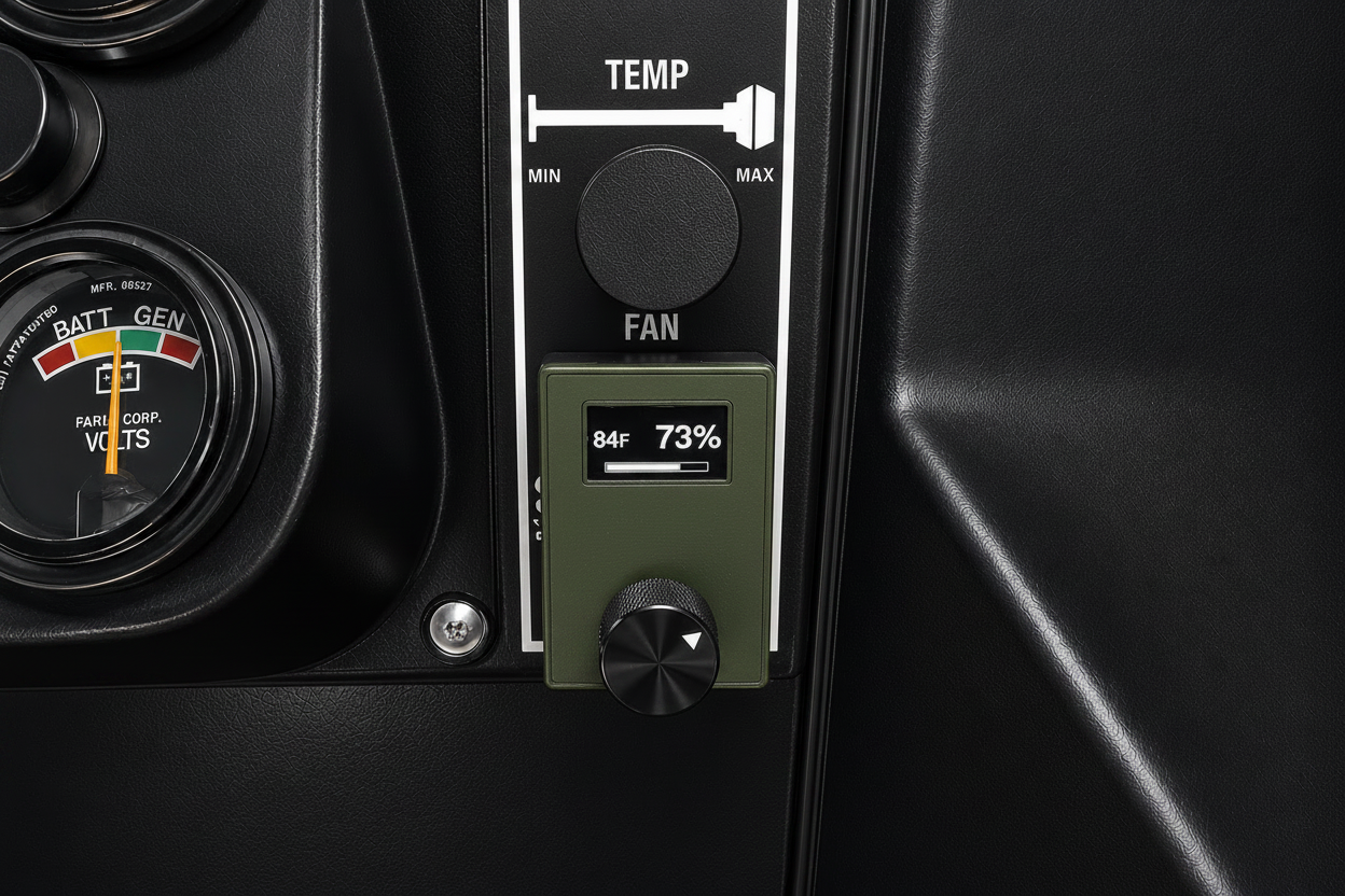 Variable Speed Fan Control for HMMWV's plus temperature